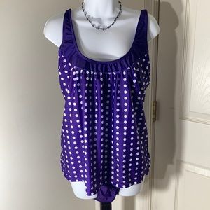 Polka Dot Bathing Suit, two piece, Size XL